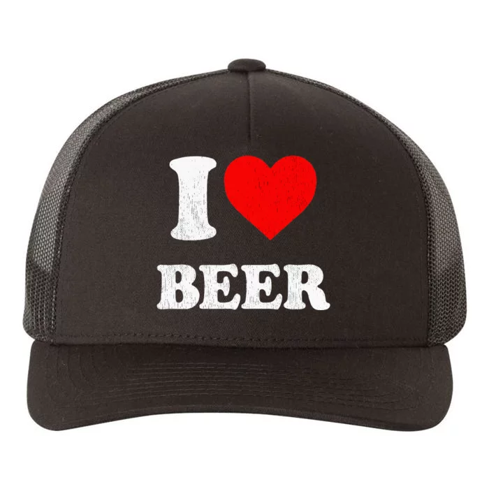 I Heart Beer Funny Drinking Merch I Love Beer Yupoong Adult 5-Panel Trucker Hat