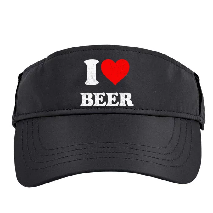 I Heart Beer Funny Drinking Merch I Love Beer Adult Drive Performance Visor