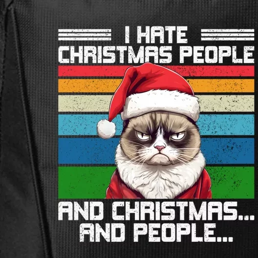 I Hate Christmas People And Christmas And People Gift City Backpack