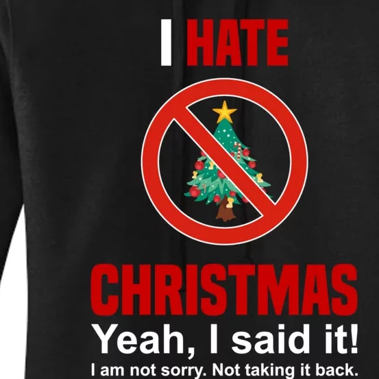 I Hate Christmas Shirts Dont Like Christmas Anti Christmas Women's Pullover Hoodie