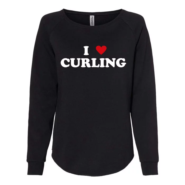 I Heart Curler I Love Curling Cool Gift Womens California Wash Sweatshirt