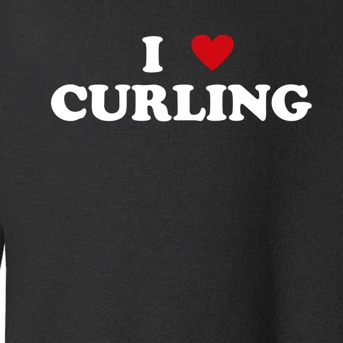 I Heart Curler I Love Curling Cool Gift Toddler Sweatshirt