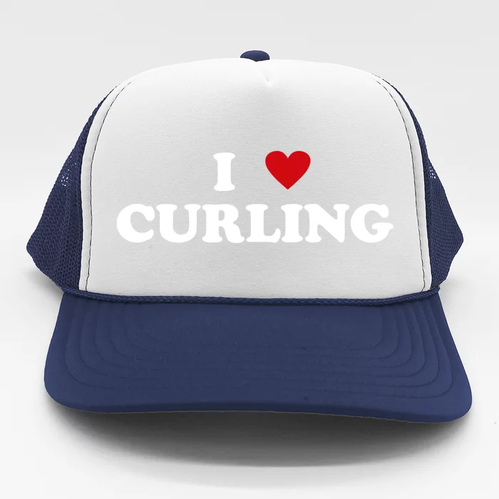 I Heart Curler I Love Curling Cool Gift Trucker Hat