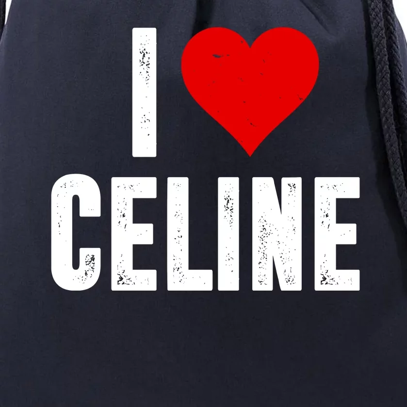 I Heart Celine Drawstring Bag