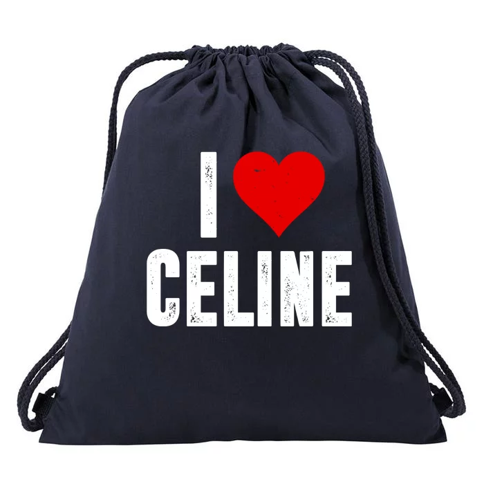 I Heart Celine Drawstring Bag