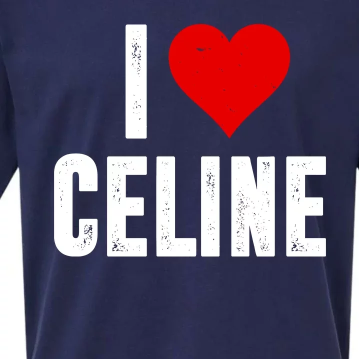 I Heart Celine Sueded Cloud Jersey T-Shirt