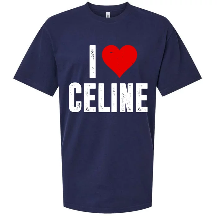 I Heart Celine Sueded Cloud Jersey T-Shirt