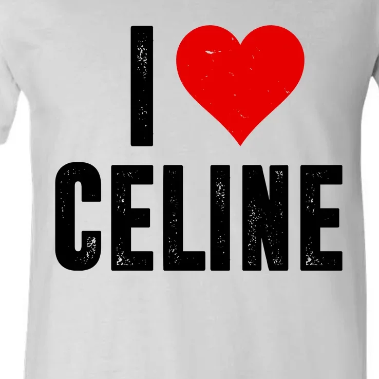 I Heart Celine V-Neck T-Shirt