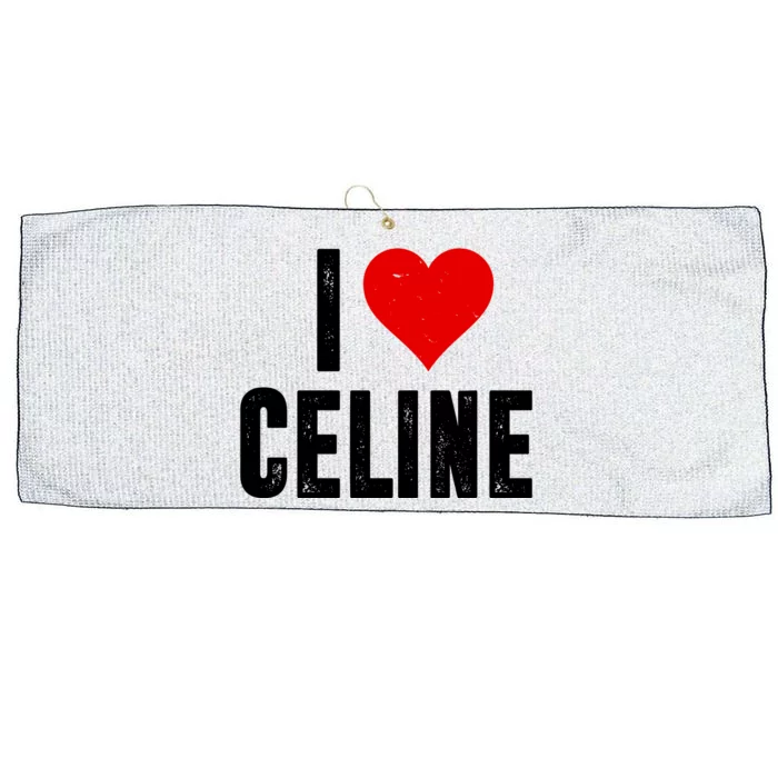 I Heart Celine Large Microfiber Waffle Golf Towel