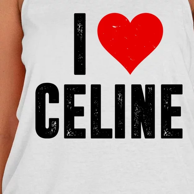 I Heart Celine Women's Knotted Racerback Tank