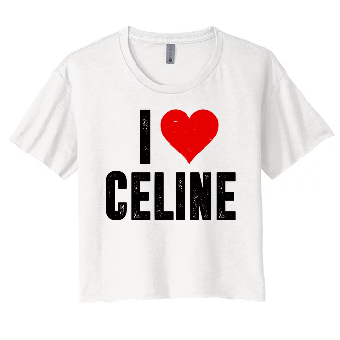 I Heart Celine Women's Crop Top Tee