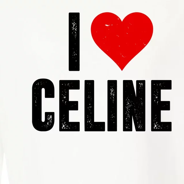 I Heart Celine Cropped Pullover Crew