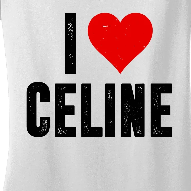 I Heart Celine Women's V-Neck T-Shirt