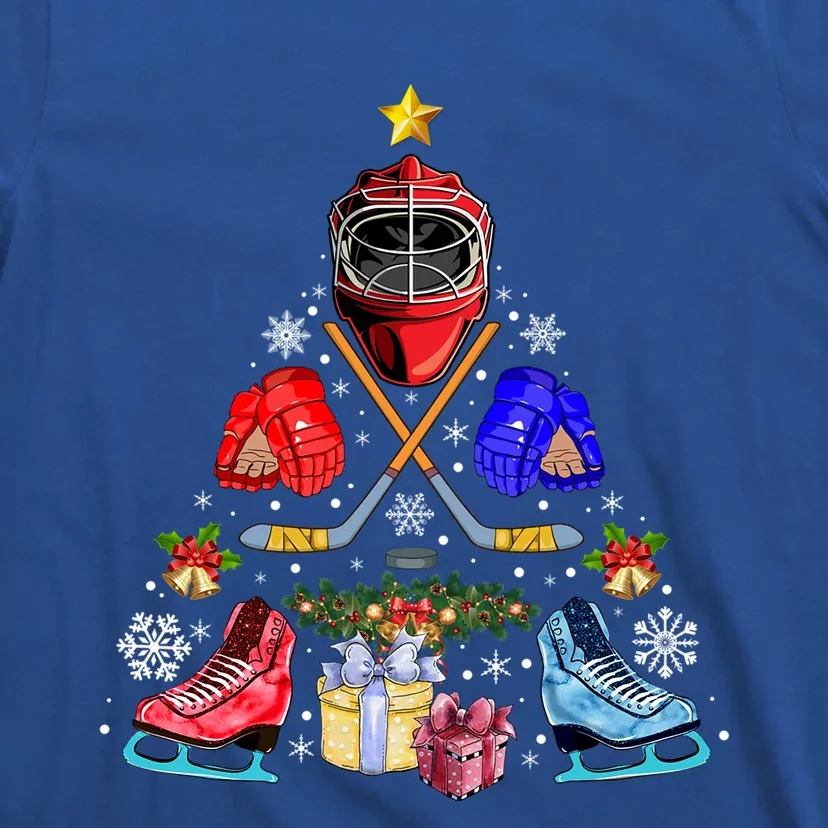 Ice Hockey Christmas Tree Ornats Funny Xmas Meaningful Gift T-Shirt