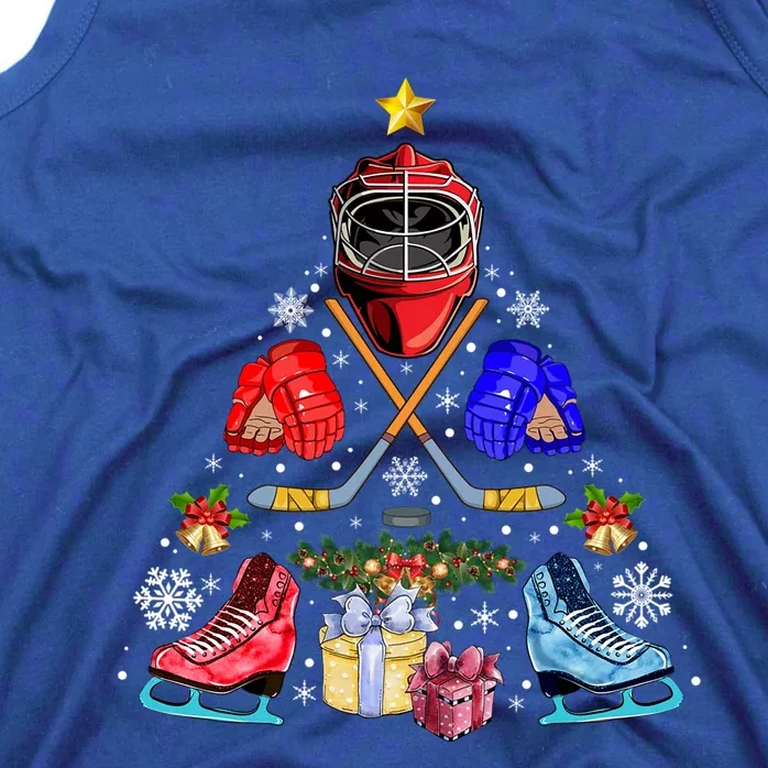 Ice Hockey Christmas Tree Ornats Funny Xmas Meaningful Gift Tank Top