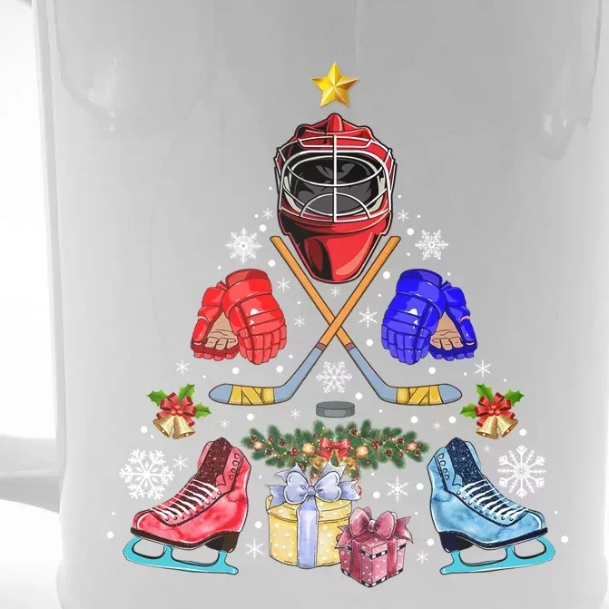 Ice Hockey Christmas Tree Ornats Funny Xmas Meaningful Gift Front & Back Beer Stein