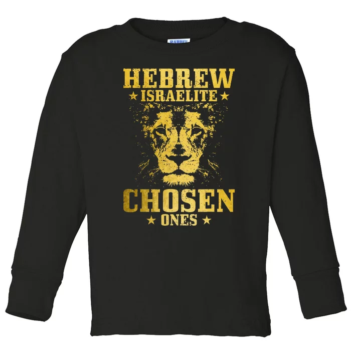 Israelite Hebrew Chosen Ones Israel Lion Of Judah Toddler Long Sleeve Shirt