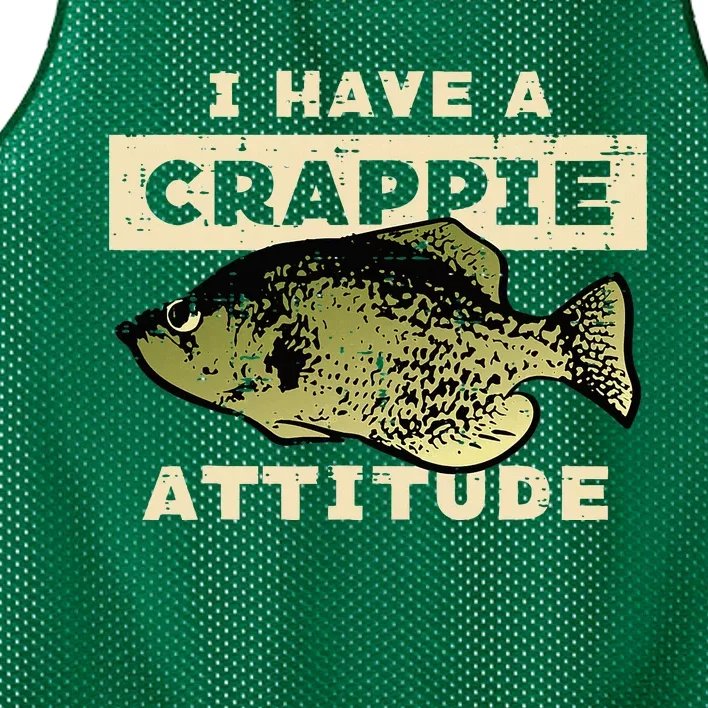 I Have Crappie Attitude Fishing Funny Fish Mesh Reversible Basketball Jersey Tank