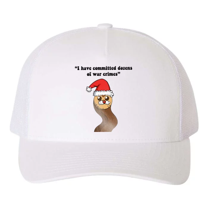 I Have Committed Dozen Of War Crimes Christmas Hooty The Owl Yupoong Adult 5-Panel Trucker Hat