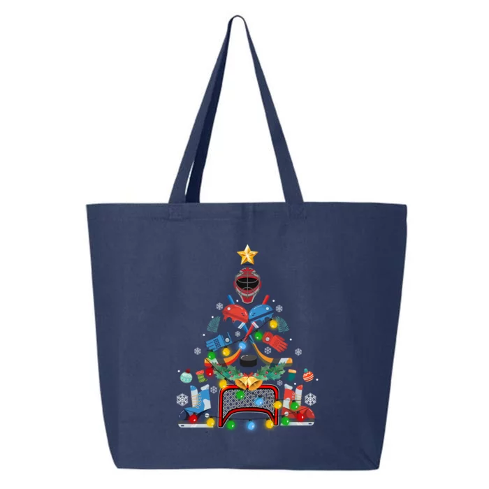 Ice Hockey Christmas Ornat Tree Funny Xmas Funny Gift 25L Jumbo Tote