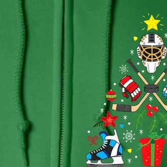 Ice Hockey Christmas Ornament Tree Funny Xmas Gift Full Zip Hoodie