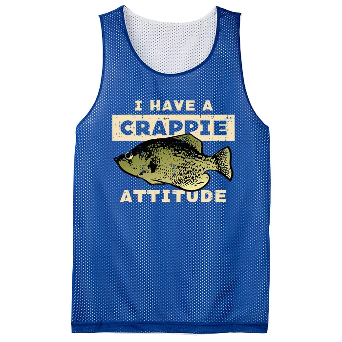 I Have Crappie Attitude Fishing Funny Fish Mesh Reversible Basketball Jersey Tank