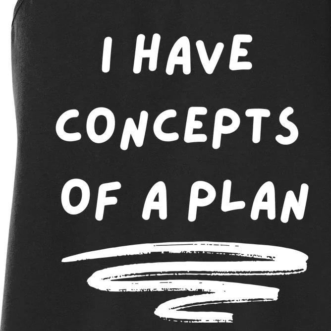 I Have Concepts Of A Plan Women's Racerback Tank