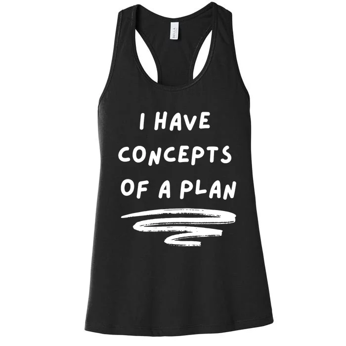 I Have Concepts Of A Plan Women's Racerback Tank