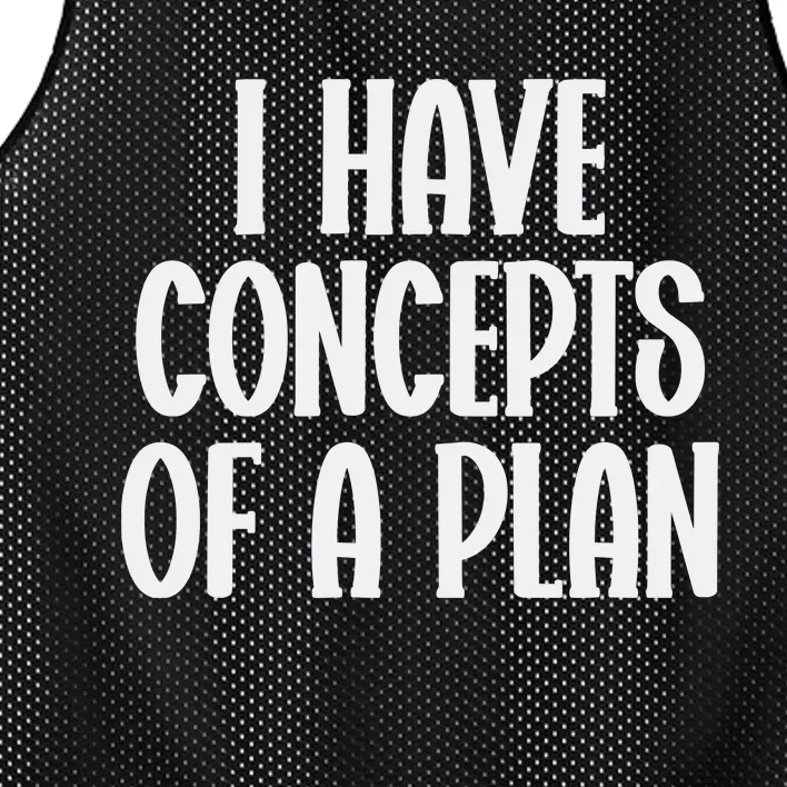 I Have Concepts Of A Plan Mesh Reversible Basketball Jersey Tank