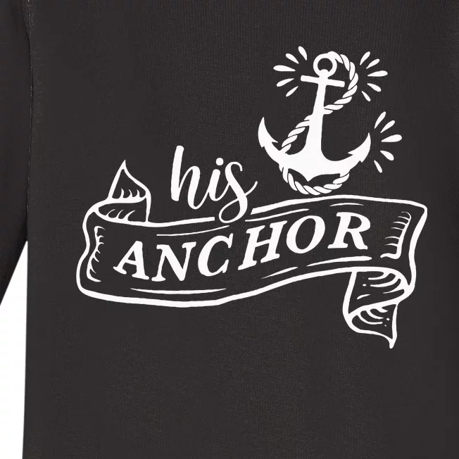 I’M Her Captain I’M His Anchor Sea Lover Matching Couple Baby Long Sleeve Bodysuit