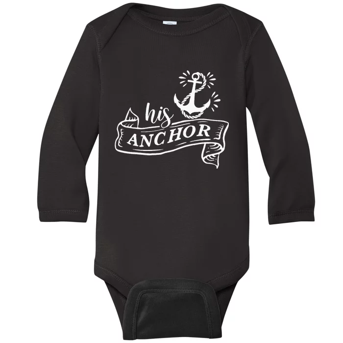 I’M Her Captain I’M His Anchor Sea Lover Matching Couple Baby Long Sleeve Bodysuit