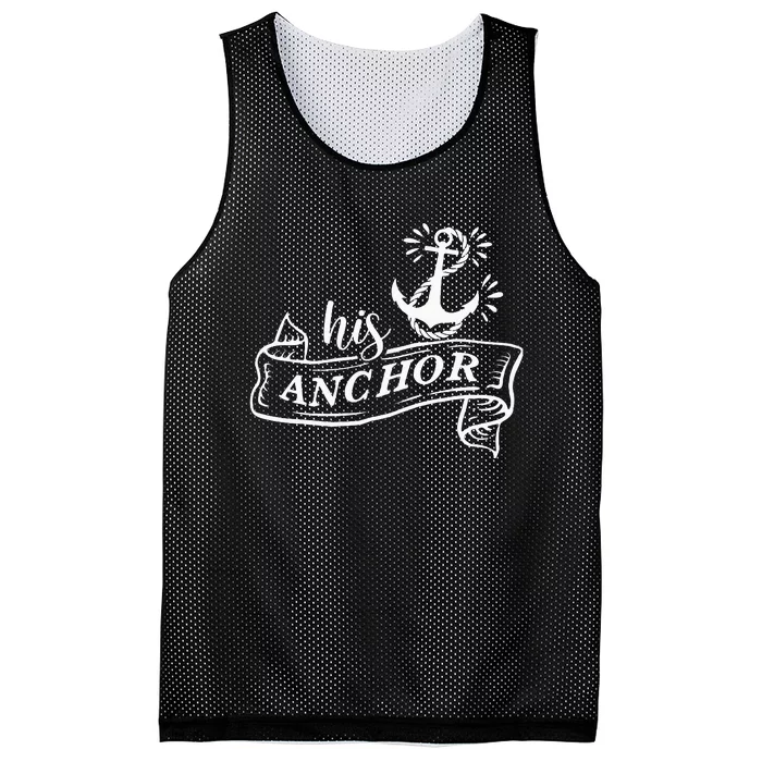 I’M Her Captain I’M His Anchor Sea Lover Matching Couple Mesh Reversible Basketball Jersey Tank