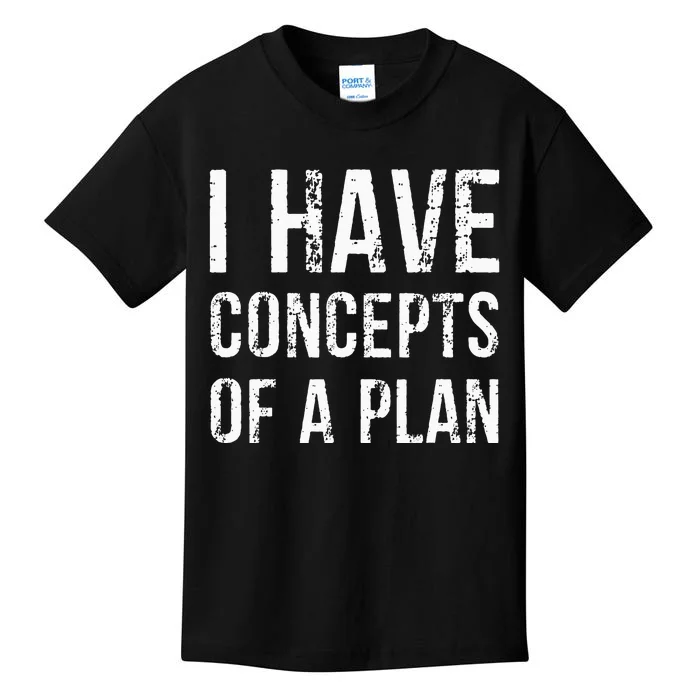 I Have Concepts Of A Plan Vintage Funny Trump Harris Kids T-Shirt