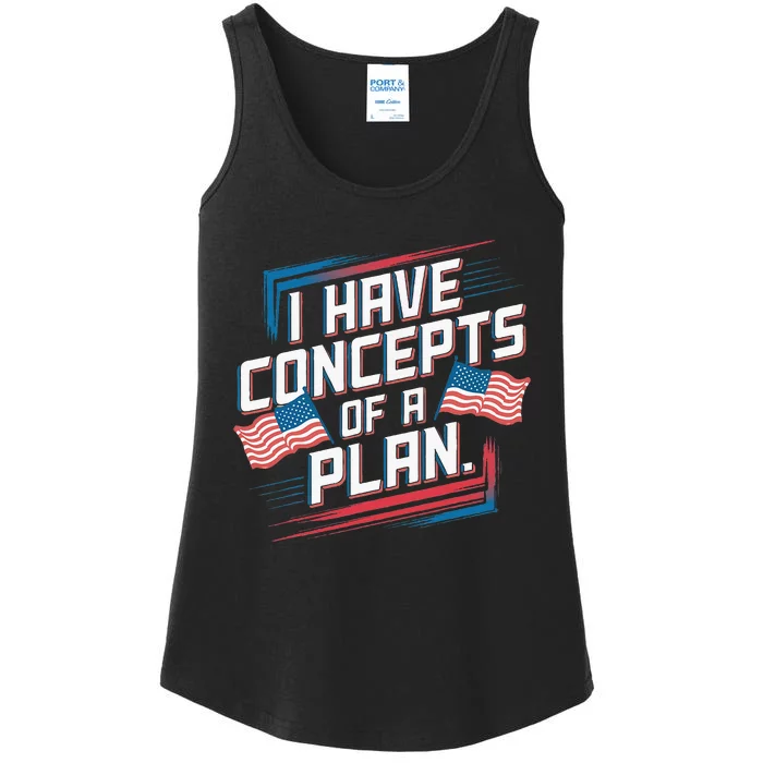 I Have Concepts Of A Plan Funny Pro Kamala Harris Vintage Ladies Essential Tank