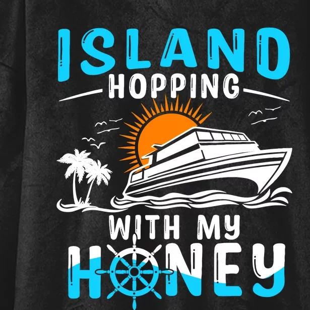 Island Hopping Couple Cruise Hooded Wearable Blanket