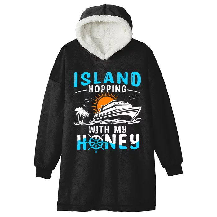 Island Hopping Couple Cruise Hooded Wearable Blanket