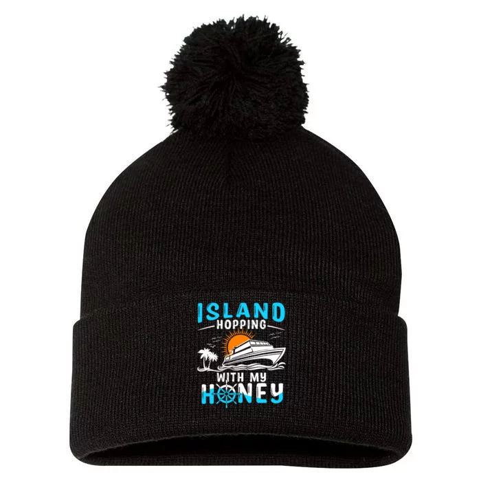 Island Hopping Couple Cruise Pom Pom 12in Knit Beanie