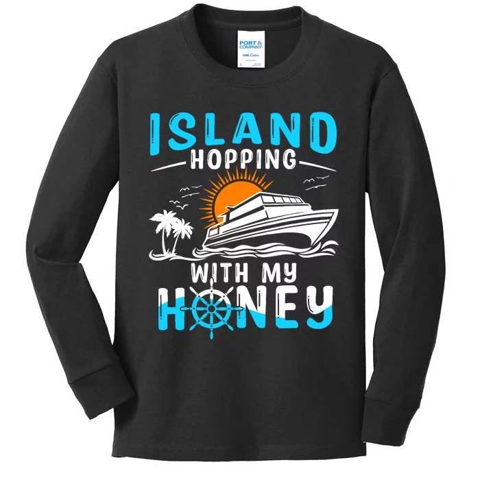 Island Hopping Couple Cruise Kids Long Sleeve Shirt