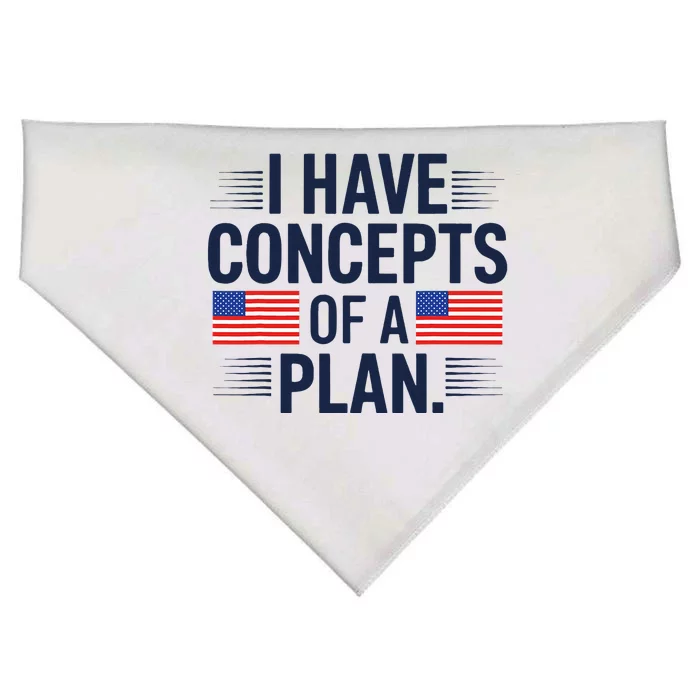 I Have Concepts Of A Plan Funny Pro Kamala Harris USA-Made Doggie Bandana