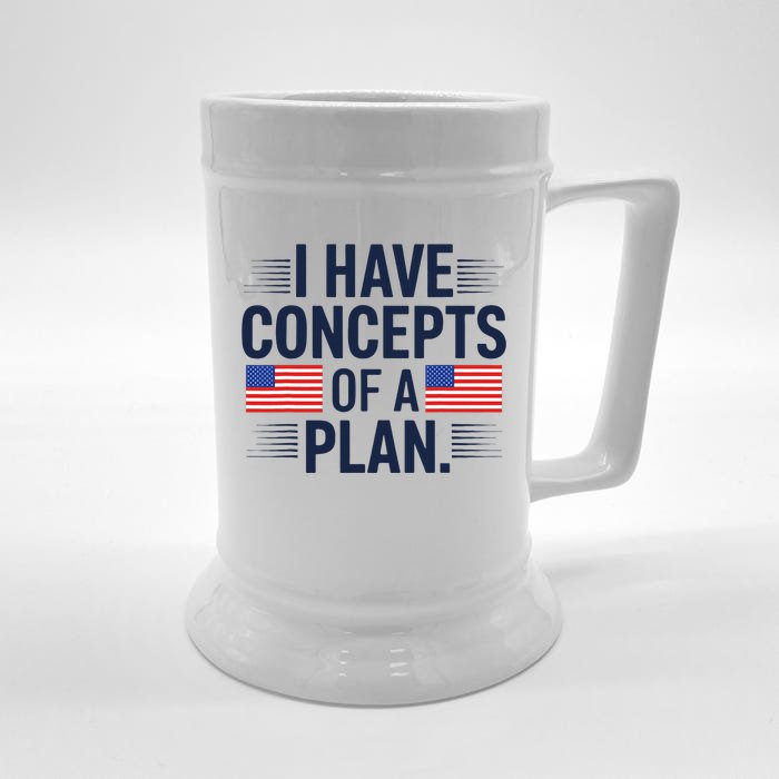 I Have Concepts Of A Plan Funny Pro Kamala Harris Front & Back Beer Stein