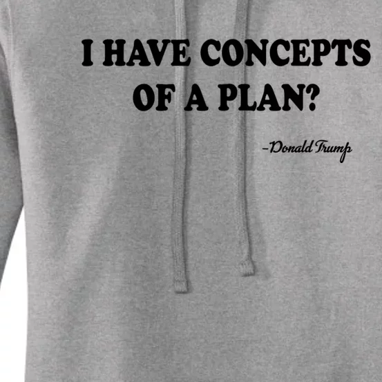 I Have Concepts Of A Plan Political 2024 Women's Pullover Hoodie