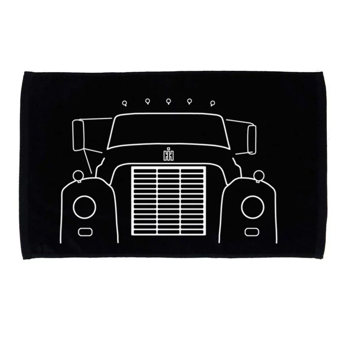 International Harvester Classic Heavy Truck White Outline Cool Gift Microfiber Hand Towel