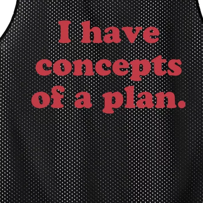 I Have Concepts Of A Plan Mesh Reversible Basketball Jersey Tank