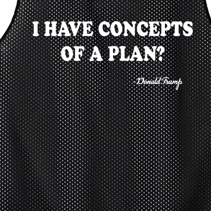 I Have Concepts Of A Plan Donald Trump Mesh Reversible Basketball Jersey Tank