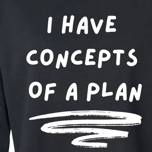 I Have Concepts Of A Plan Funny Trump Cropped Pullover Crew