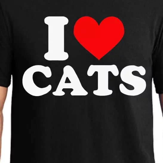 I Heart Cats I Heart Cats I Love Cats Valentine Day Pajama Set