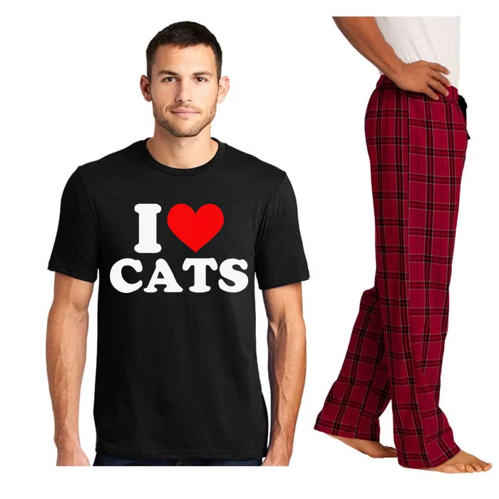 I Heart Cats I Heart Cats I Love Cats Valentine Day Pajama Set