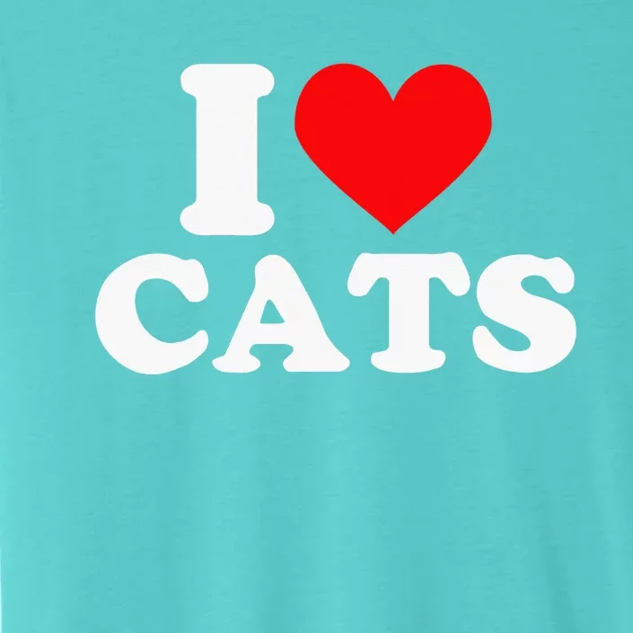 I Heart Cats I Heart Cats I Love Cats Valentine Day ChromaSoft Performance T-Shirt