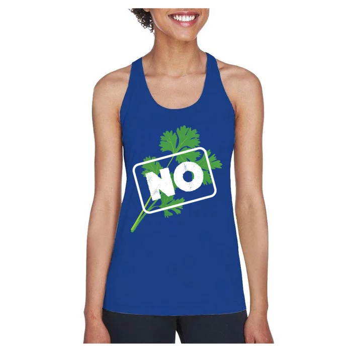 I Hate Coriander No Cilantro Allergy Gift Women's Racerback Tank