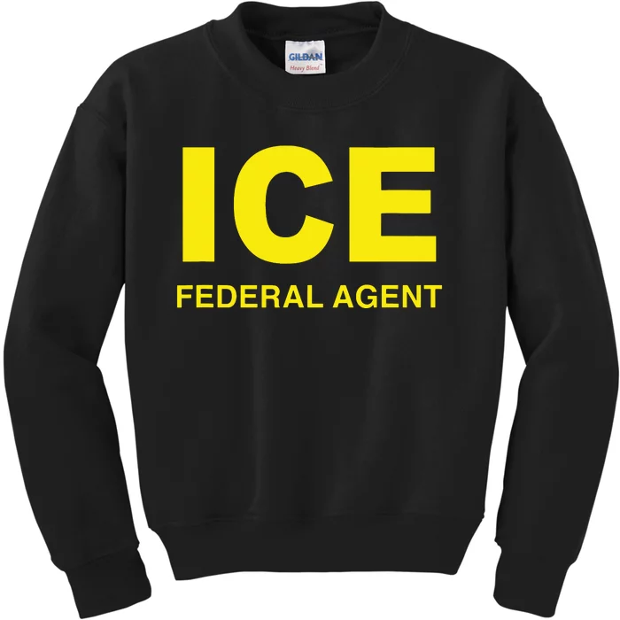 Ice Halloween Costume Federal Agent Police Immigration Kids Sweatshirt